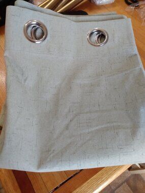 One 100 x 95 Grommet Curtain Panel Light Sage Green